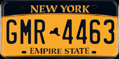 NY license plate GMR4463