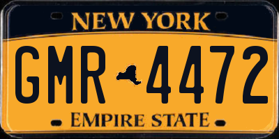 NY license plate GMR4472