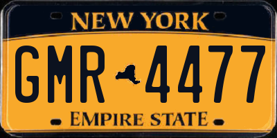 NY license plate GMR4477