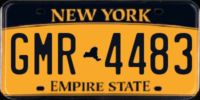NY license plate GMR4483