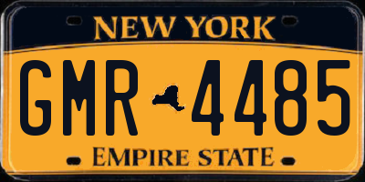 NY license plate GMR4485