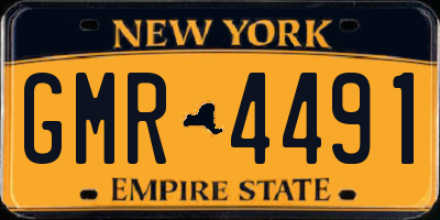 NY license plate GMR4491
