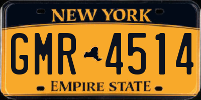 NY license plate GMR4514