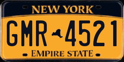 NY license plate GMR4521