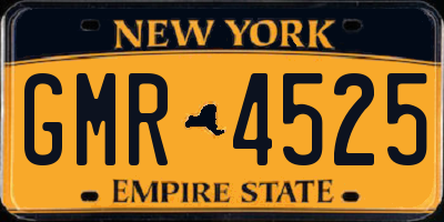 NY license plate GMR4525
