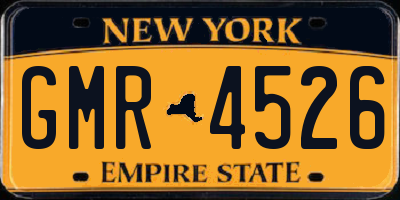 NY license plate GMR4526
