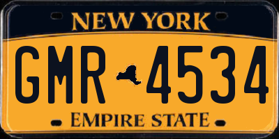 NY license plate GMR4534
