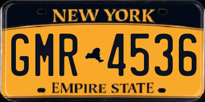 NY license plate GMR4536