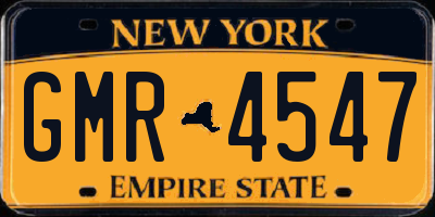 NY license plate GMR4547