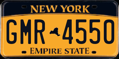 NY license plate GMR4550
