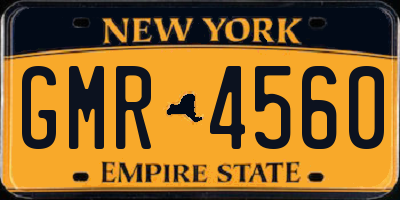 NY license plate GMR4560