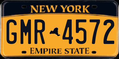 NY license plate GMR4572
