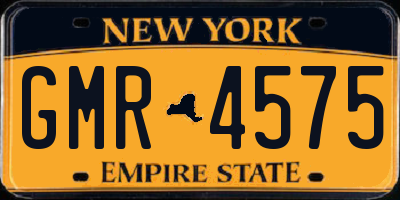 NY license plate GMR4575