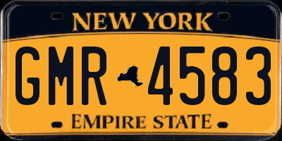 NY license plate GMR4583