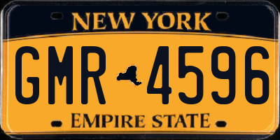 NY license plate GMR4596