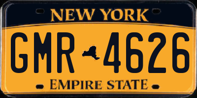 NY license plate GMR4626
