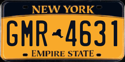 NY license plate GMR4631