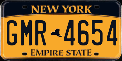 NY license plate GMR4654