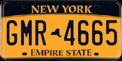NY license plate GMR4665