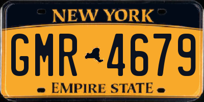 NY license plate GMR4679