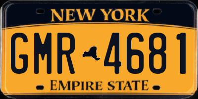 NY license plate GMR4681