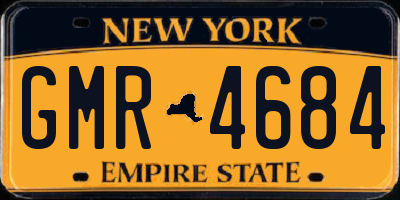 NY license plate GMR4684
