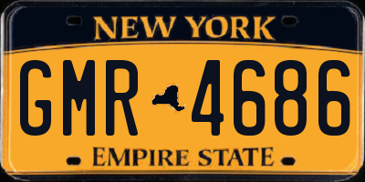 NY license plate GMR4686
