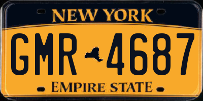 NY license plate GMR4687