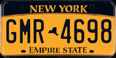 NY license plate GMR4698