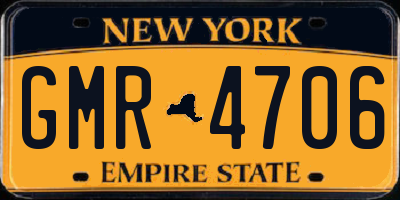 NY license plate GMR4706