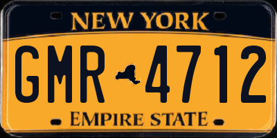 NY license plate GMR4712