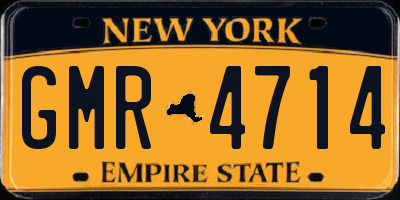 NY license plate GMR4714