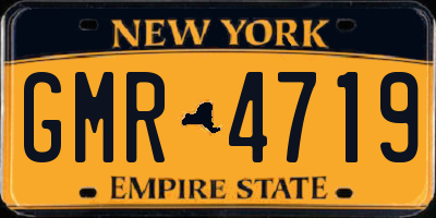 NY license plate GMR4719