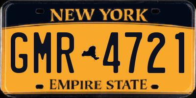 NY license plate GMR4721