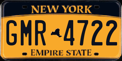 NY license plate GMR4722