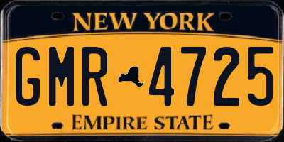 NY license plate GMR4725