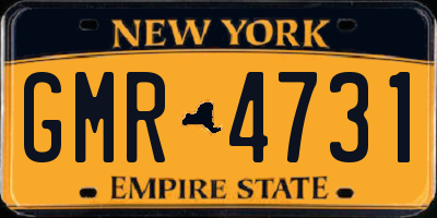 NY license plate GMR4731
