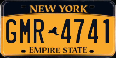 NY license plate GMR4741
