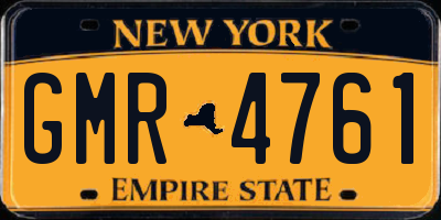 NY license plate GMR4761