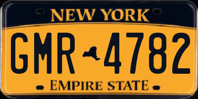 NY license plate GMR4782