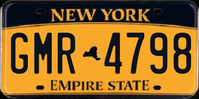 NY license plate GMR4798