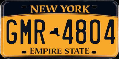 NY license plate GMR4804