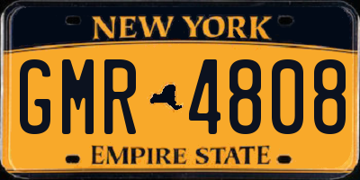 NY license plate GMR4808