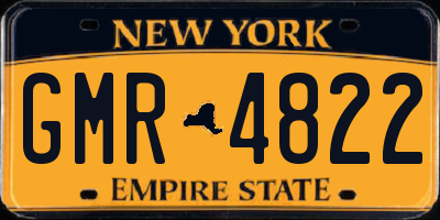 NY license plate GMR4822