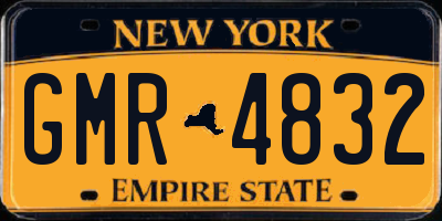 NY license plate GMR4832