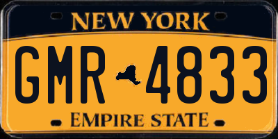 NY license plate GMR4833