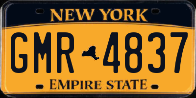 NY license plate GMR4837