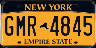NY license plate GMR4845