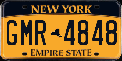 NY license plate GMR4848