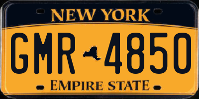 NY license plate GMR4850